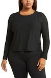 Beyond Yoga Featherweight Daydreamer Pullover In Darkest Night