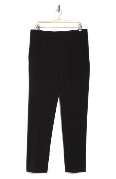Nautica Solid Flat Front Trouser In Black