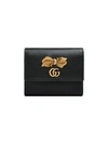 Gucci Leather Wallet With Bow In Black