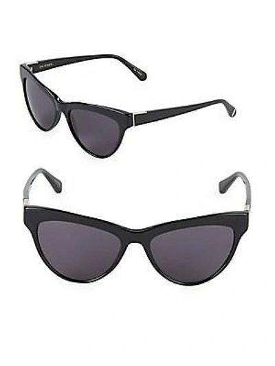 Zac Posen Farrow 55mm Butterfly Sunglasses In Black