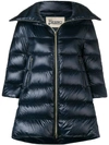 Herno Padded Zipped Coat In Blue
