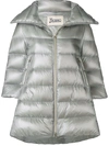 Herno Padded Zipped Coat In Grey