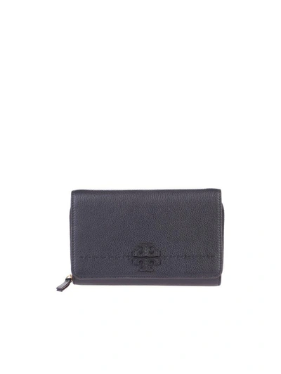 Tory Burch Black Mcgraw Wallet On Chain