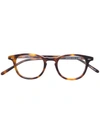 Epos Square Frame Glasses In Brown