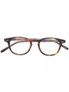 Epos Square Frame Glasses In Brown