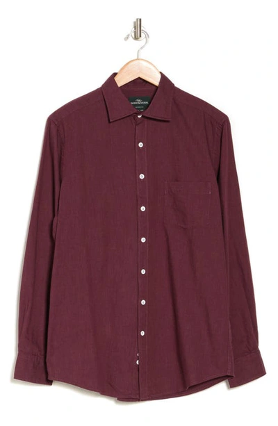 Rodd & Gunn Martinborough Long Sleeve Cotton Button-up Shirt In Claret