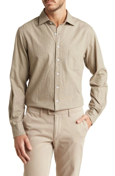 Rodd & Gunn Martinborough Long Sleeve Cotton Button-up Shirt In Cappuccino