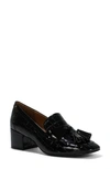 Donald Pliner Kressida Croc Embossed Tassel Loafer In Black