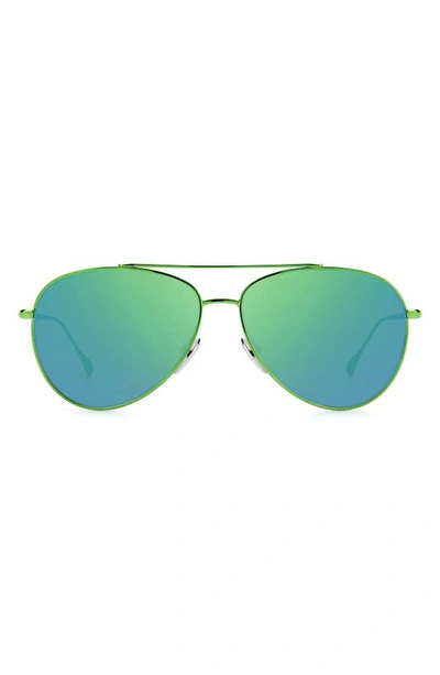 Isabel Marant 60mm Gradient Aviator Sunglasses In Green / Green Multi Polar