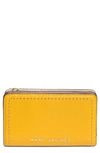 Marc Jacobs Topstitched Compact Zip Wallet In Golden Spice
