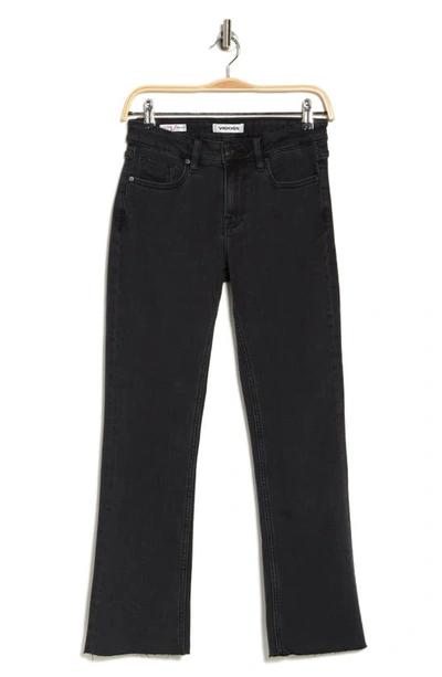 Vigoss Marley Raw Hem Crop Bootcut Jeans In Black