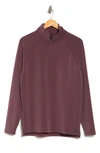 Pto Maxwell Quarter Zip Sweater In Purple
