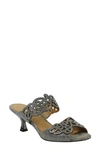 J. Reneé 'francie' Evening Sandal In Pewter Glitter