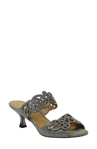 J. Reneé 'francie' Evening Sandal In Pewter Glitter