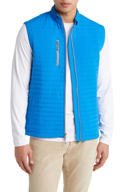 Johnnie-o Crosswind Quilted Performance Vest In Pipeline