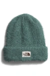 The North Face Salty Bae Knit Beanie In Dark Sage