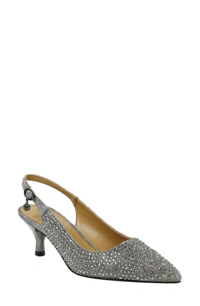 J. Reneé Ferryanne Pointed Toe Slingback Pump In Pewter