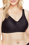 Glamorise Full Figure Magiclift Wireless Bra In Black