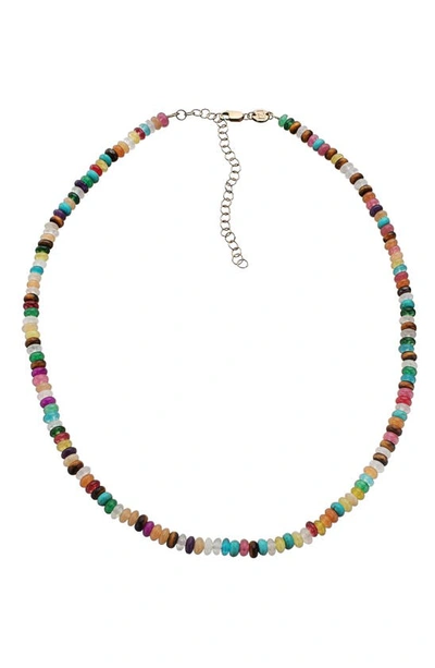 Jennifer Zeuner Uma Quartz Beaded Necklace In Yellow Gold