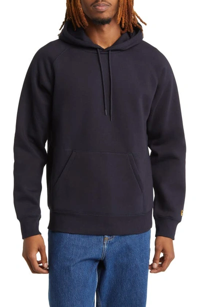 Carhartt Wip  Hooded Chase Sweatshirt In Navy Blue