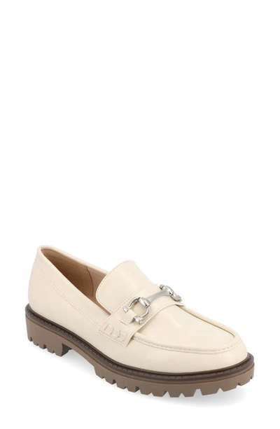 Journee Collection Jessamy Lug Loafer In Off White