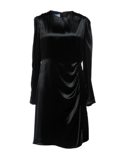 Prada Short Dress In Black