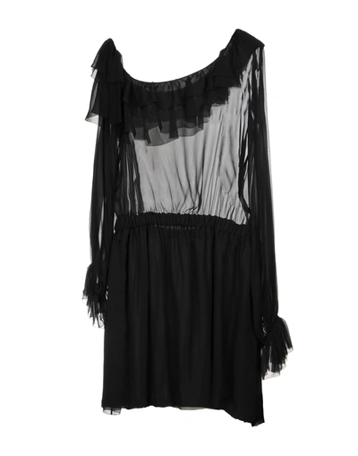 Saint Laurent Short Dresses In Black
