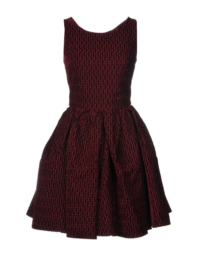 Alaïa Short Dress In Garnet