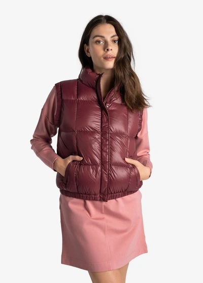 Lole Rose Synth Down Vest In Port