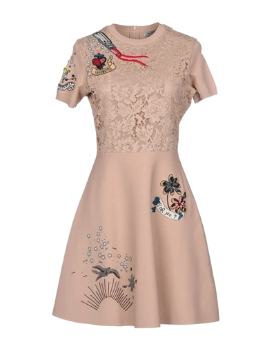 Valentino Short Dress In Pale Pink