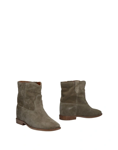 Isabel Marant Ankle Boots In Military Green