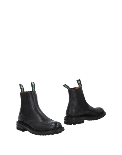 Green George Ankle Boot In Black