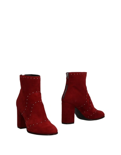 Belstaff Ankle Boots In Red