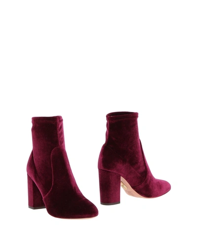 Aquazzura Ankle Boot In Garnet