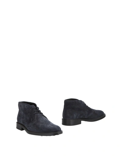 Tod's Ankle Boots In Blue