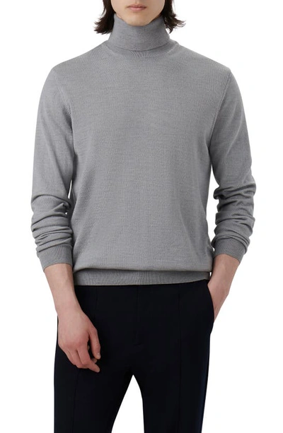 Bugatchi Merino Wool Turtleneck In Cement