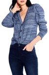 Nic + Zoe Harvest Stripe Cardigan In Blue Multi