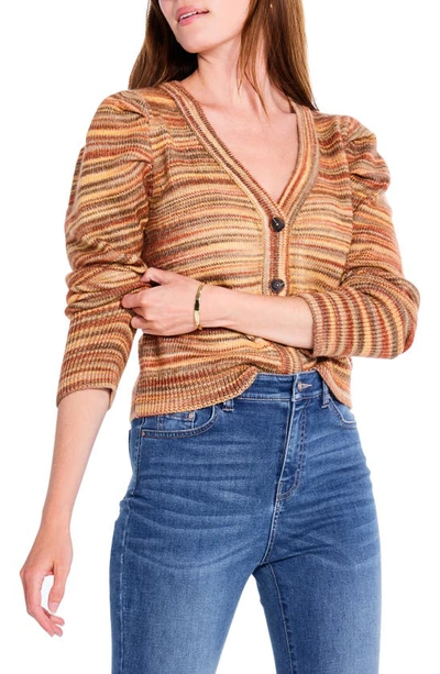 Nic + Zoe Harvest Stripe Cardigan In Beige