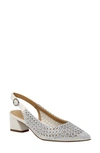 J. Reneé Pranil Pointed Toe Slingback Pump In White