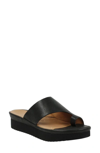 L'amour Des Pieds Ahlina Platform Sandal In Black Lamba