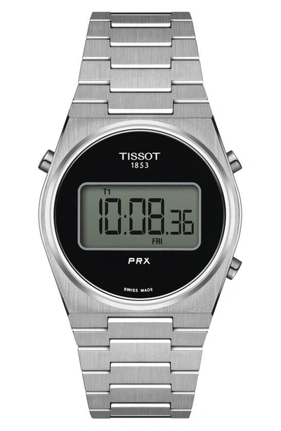 Tissot Prx Digital Bracelet Watch, 35mm In Black/silver
