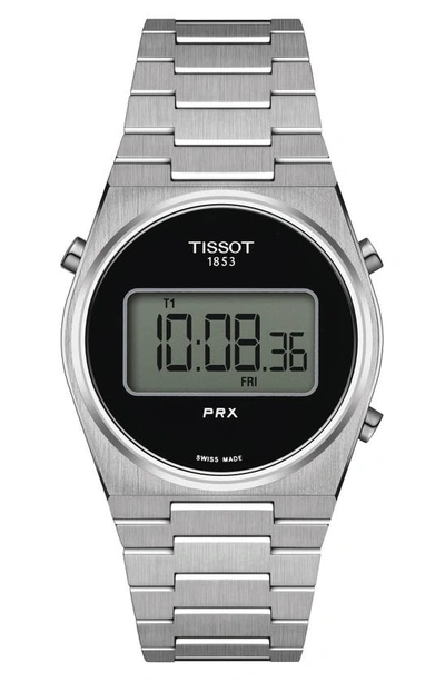 Tissot Prx 39mm Black Digital Dial Steel Men's Watch T137.463.11.050.00 In Grey/metallic