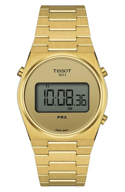 Tissot Prx Digital Bracelet Watch, 35mm In Gold