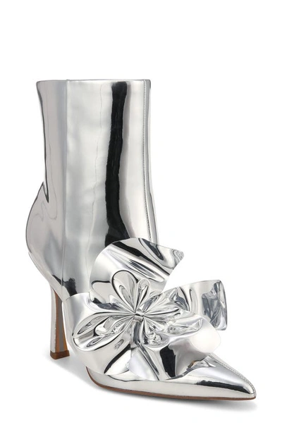 Sam Edelman Esmae 2 Pointed Toe Bootie In Soft Silver