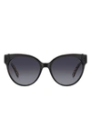 Kate Spade Aubriela 55mm Gradient Round Sunglasses In Dark Grey Shaded