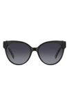 Kate Spade Aubriela 55mm Gradient Round Sunglasses In Dark Grey