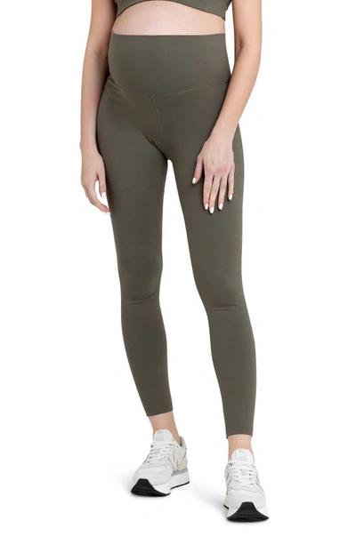 Ripe Maternity Tempo Stretch Nylon Pocket Maternity Leggings In Khaki