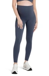 Ripe Maternity Tempo Stretch Nylon Pocket Maternity Leggings In Blue Steel