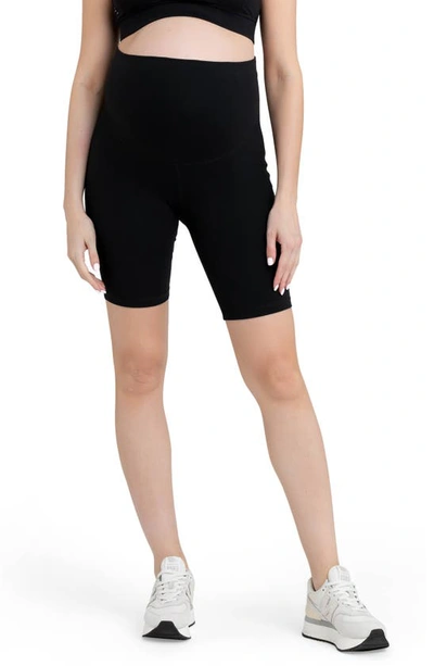 Ripe Maternity Tempo Stretch Nylon Maternity Bike Shorts In Black