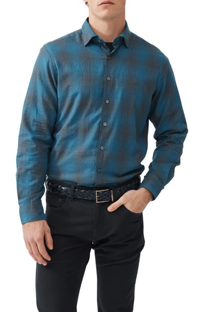 Rodd & Gunn Luxmore Plaid Cotton Button-up Shirt In Dark Teal